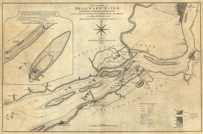 A Delaware River pálya Philadelphiából Chesterbe alkotó: William Faden