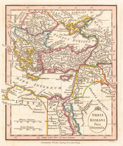 Keletrómai Birodalom. Térkép. alkotó: William Faden