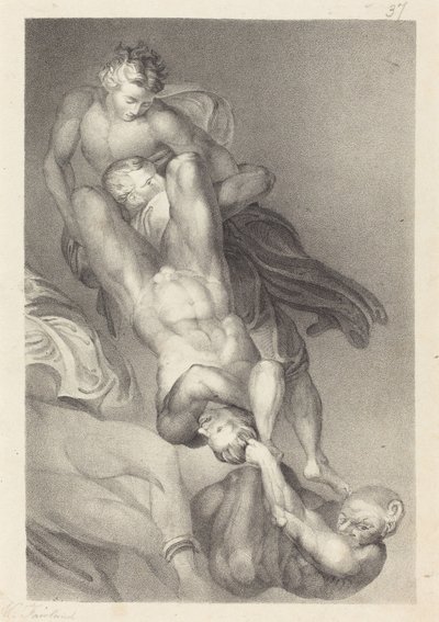 Az utolsó ítélet része Michael Angelotól alkotó: William Fairland after John Flaxman