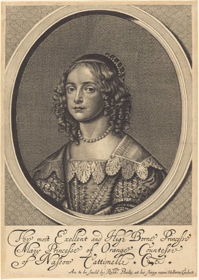 Mária, Orange hercegnője alkotó: William Faithorne after Sir Anthony van Dyck