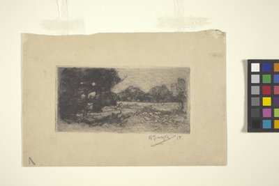 Táj (rézkarc) alkotó: William Forsyth