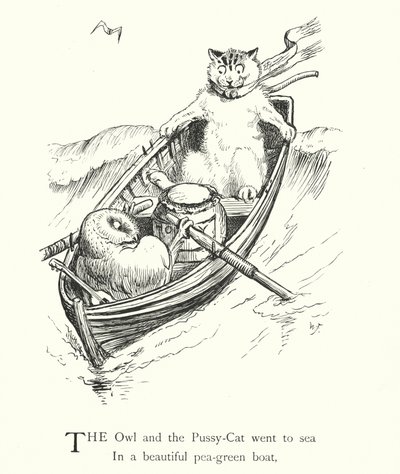 A bagoly és a puncimacska (metszet) alkotó: William Foster