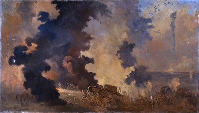 Dieppe, 1942 augusztus (olaj, vászon) alkotó: William Francis Longstaff