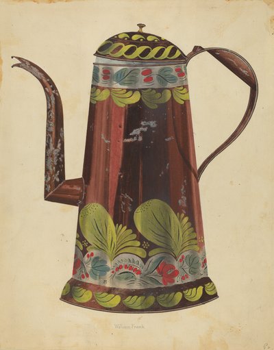 Toleware ón kávéfőző, c. 1937. alkotó: William Frank