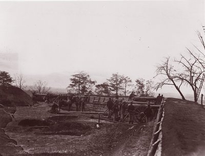 Dutch Gap közelében, Virginia államban. Fort Brady, kb. 1865. alkotó: William Frank Browne