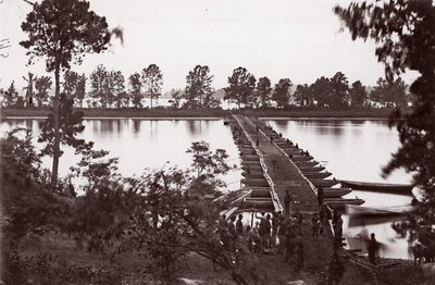 Pontonhíd a James folyón, kb. 1864. alkotó: William Frank Browne