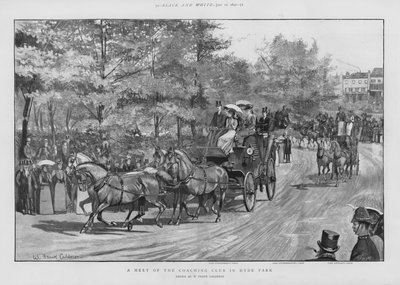 A Coaching Club találkozója a londoni Hyde Parkban (litho) alkotó: William Frank Calderon