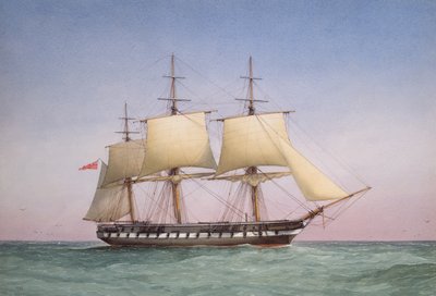 „50 ágyús HMS „Arethusa” fregatt, 1876 alkotó: William Frederick Mitchell
