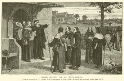 Wyclif kiküldi szegény papjait alkotó: William Frederick Yeames