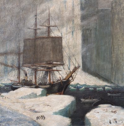 Bálnavadász jéghez kikötve alkotó: William G. Burn-Murdoch