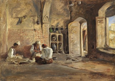 Belső, Algír (olaj, papír, vászonra fektetve) alkotó: William Gale