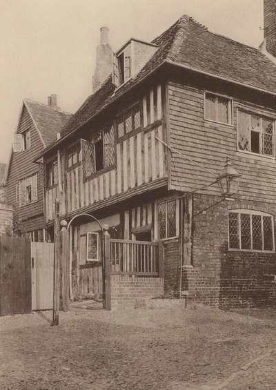 Mermaid Inn, Rye, Sussex (fekete-fehér fotó) alkotó: William Galsworthy Davie