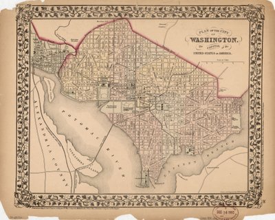 Washington város terve - az Amerikai Egyesült Államok fővárosa alkotó: William Gamble