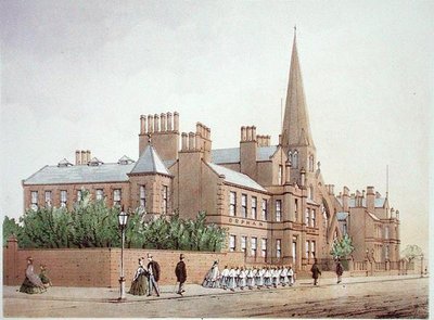 Orphan Boys Asylum, William Gavin Herdman és A. Pickering „Modern Liverpool Illustrated”-ből, 1864-ben (színes litó) alkotó: William Gavin Herdman