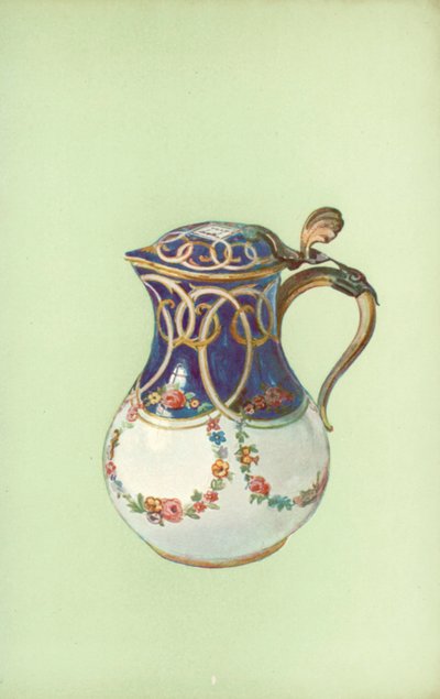Kancsó, Sevres, királykék (színes litó) alkotó: William Gibb