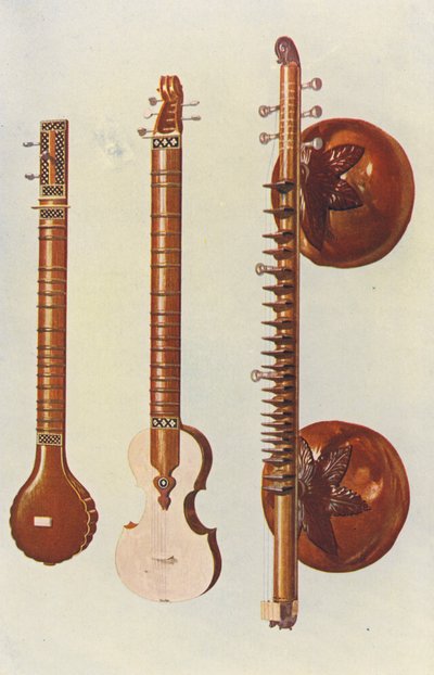 Hangszerek: (színes lithó) alkotó: William Gibb