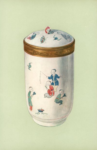 WC-edény, Chantilly, japán dizájnnal (színes litho) alkotó: William Gibb