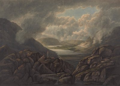 Kilátás a Buttermere-tavakra és a Crummock-vízre alkotó: William Green