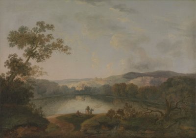 Kilátás a tóra halászokkal alkotó: William Groombridge