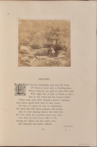 [Egy fiú horgászbottal és halászbottal, Anglia] alkotó: William Grundy