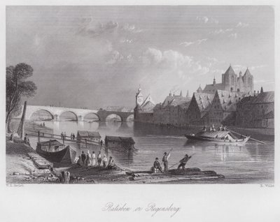 Ratisbon vagy Regensberg (metszet) alkotó: William H. Bartlett
