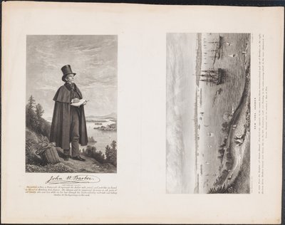 A. John W. Barber; B. New York-i kikötő, 1849 körül (metszet) alkotó: William H. Dougal