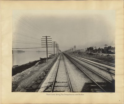Main Line a Susquehanna mentén Steelton közelében alkotó: William H. Rau