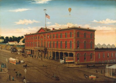 A Third Avenue Railroad Depot, kb. 1859-60. alkotó: William H Schenck