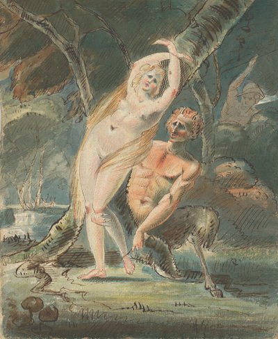 Amymone egy léha szatírral, 1770-80. alkotó: William Hamilton