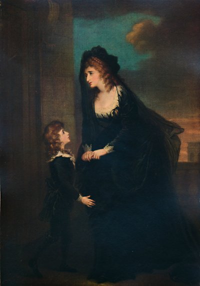 Mrs. Siddons és fia Izabella tragédiájában, 1784, 1935 alkotó: William Hamilton