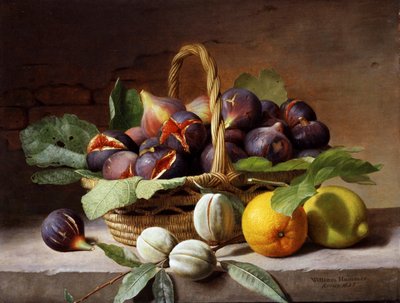 Csendélet fügével és dióval alkotó: William Hammer