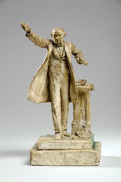 Maquette William Ewart Gladstone szobrához a Stranden, London, 1905 körül (gipsz) alkotó: William Hamo Thornycroft