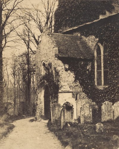 Church Porch, Earlham, Norwich közelében, 1857. alkotó: William Harcourt Ranking