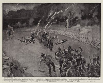 Egyedülálló élmény a brit hadseregben, egy ezredben, amelyet Lighting csapott le a menet közben alkotó: William Hatherell