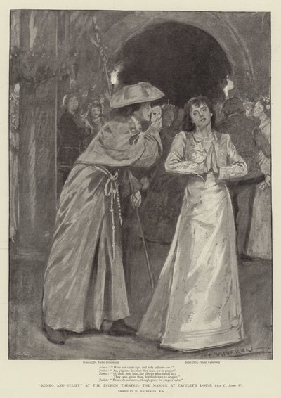 Rómeó és Júlia a Lyceum Színházban, Maszk a Capulet házában, I. felvonás, V. jelenet alkotó: William Hatherell