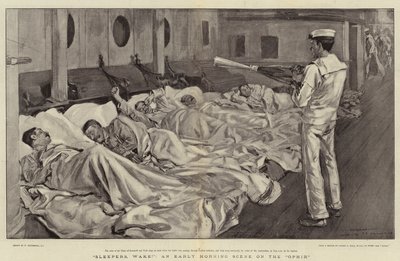 Sleepers, Wake!, egy kora reggeli jelenet az Ophirban alkotó: William Hatherell