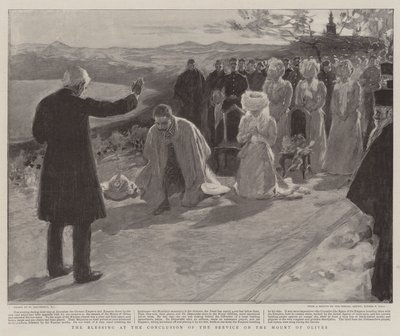 Áldás az Olajfák-hegyi istentisztelet végén alkotó: William Hatherell