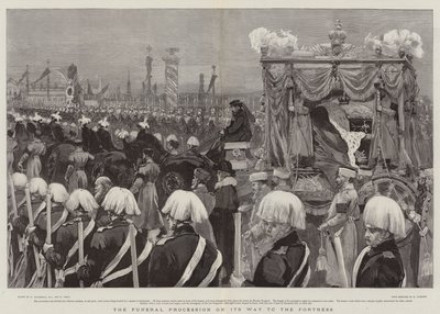 A temetési menet az erőd felé tart alkotó: William Hatherell