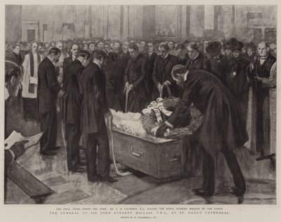 Sir John Everett Millais temetése, PRA, a Szent Pál-székesegyházban alkotó: William Hatherell