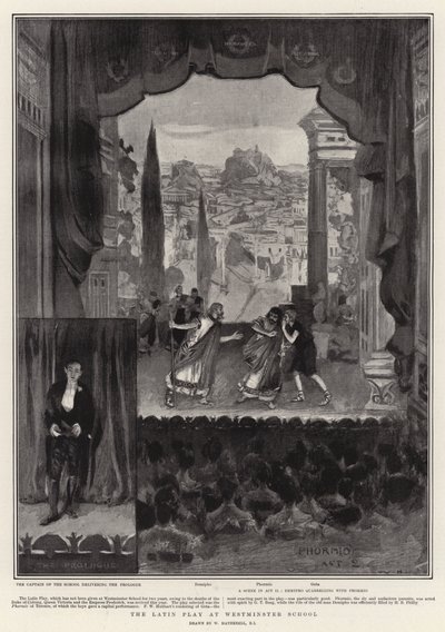 A latin színdarab a Westminster iskolában alkotó: William Hatherell