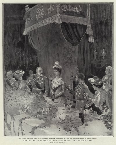 A királyi ebéd a céhteremben, a második pirítós alkotó: William Hatherell