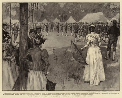 A háború, Egy vasárnap a tampai táborban, az őrség ellenőrzése alkotó: William Hatherell