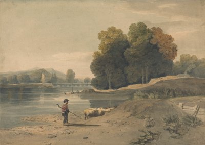 Folyói jelenet fiúval és báránnyal alkotó: William Havell