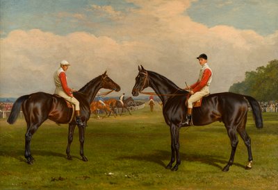 Merry Andrew és Chillington – Lovak versenypályán, 1888-89 körül (olaj, vászon) alkotó: William and Havell Edmund Hopkins