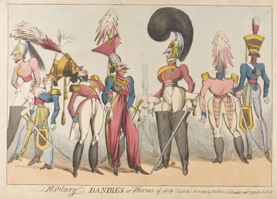 1818-as, 1818-as katonai dándék vagy hősök (színes rézkarc) alkotó: William Heath
