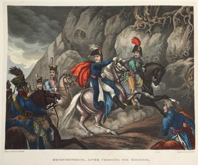 Felújítás, a Bidassoa átkelése után, J.C. Stadler akvatinta, kocsma. Írta: Tegg, 1818. április (akvatinta) alkotó: William Heath