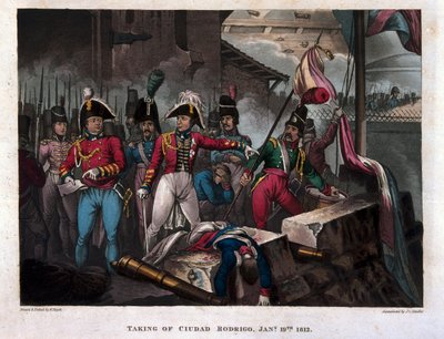 Ciudad Rodrigo bevétele 1812. január 19-én, megjelent 1818-ban (akvatinta) alkotó: William Heath