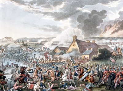 The Battle of Waterloo, illusztráció Dr. Syntax egy elbeszélő költeményéhez, megjelent 1818-ban (színes akvatinta) alkotó: William Heath