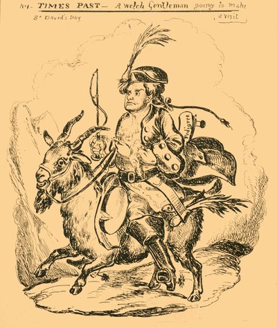 Múlt idők – Egy walesi úriember látogatást tesz, 1830. alkotó: William Heath