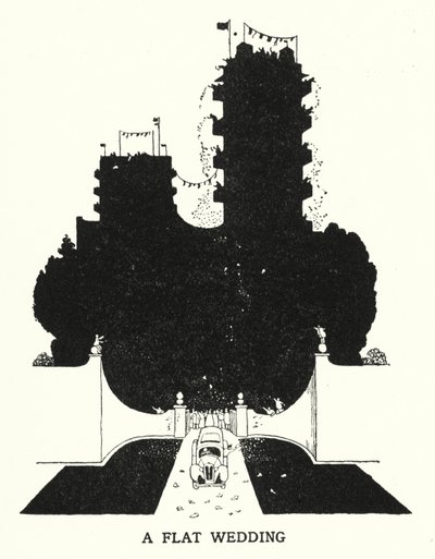 Egy lapos esküvő (litho) alkotó: William Heath Robinson